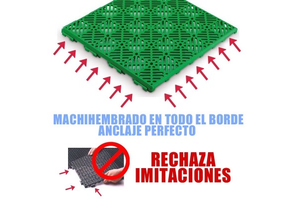 Suelo elevado ventilado anti humedad encaje machihembrado
