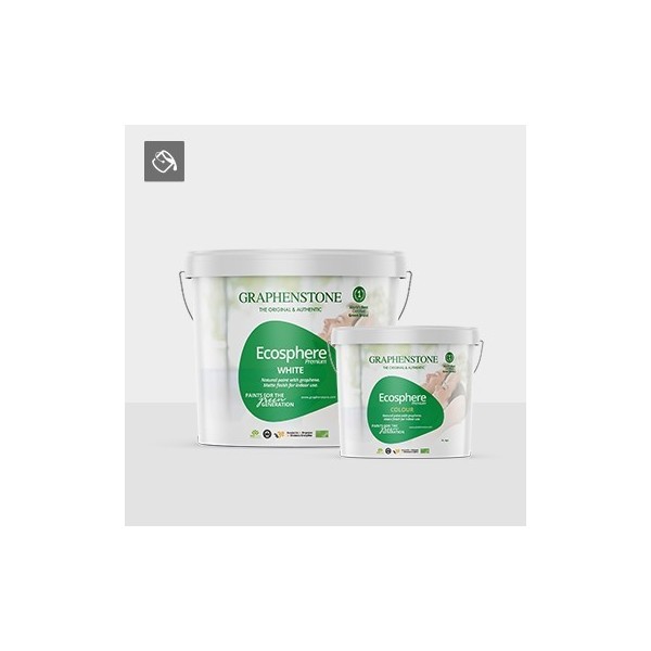 Pintura ecológica de base cal, Ecosphere Premium, con tecnologia de grafeno
