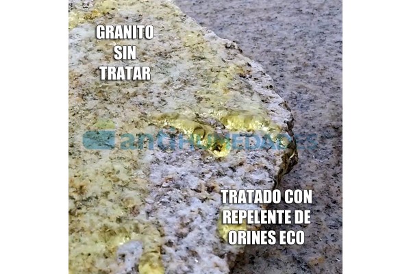 Repelente temporal de orines para suelos, fachadas y mobiliario urbano