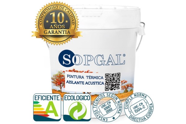 Pintura Térmica Sopgal 4 litros con 10 años de garantía