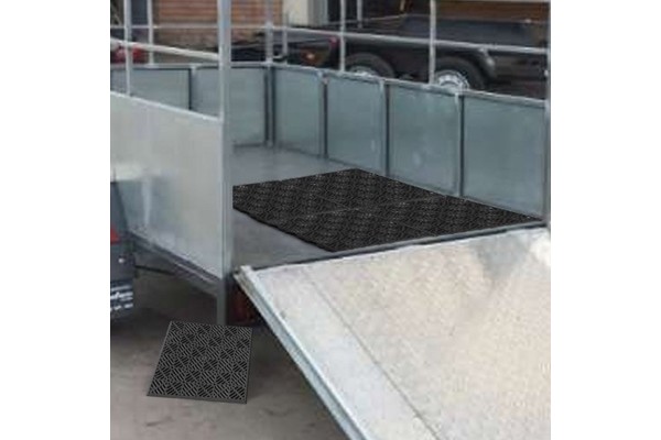suelo ventilado gris antihumedad para remolques, loseta antihumedad
