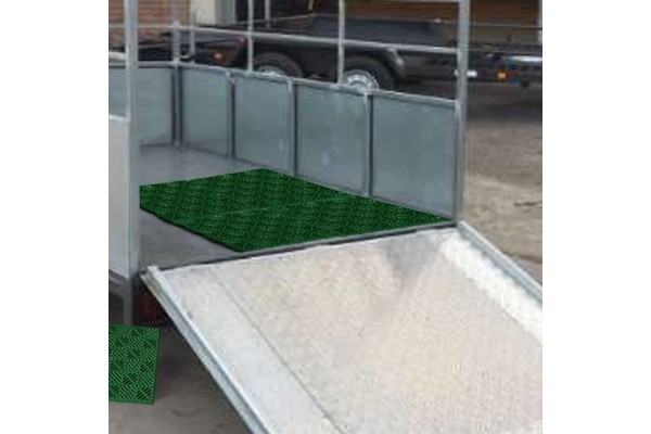 suelo verde para remolques de mercancías, perros, perreras y jaulas, suelo antihumedad