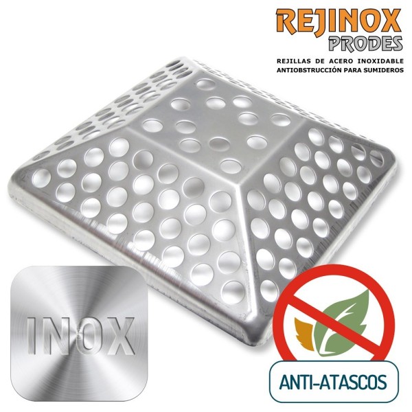 Rejilla Piramidal de acero inoxidable Rejinox Prodes con Sistema Antiobstrucción