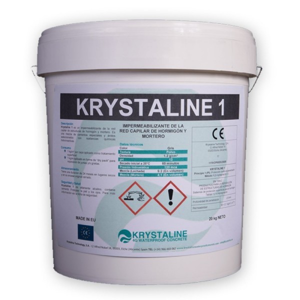 impermeabilizante para hormigón y morteros Krystaline Sopgal.