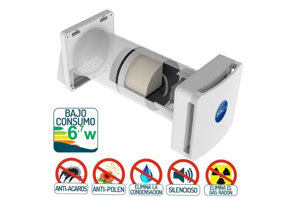 sistema de ventilación forzada de bajo consumo