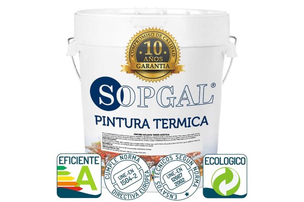 Pintura térmica acústica Sopgal con 10 años de garantia
