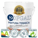 Pintura térmica acústica Sopgal con 10 años de garantia, eficiente energeticamente y ecológica