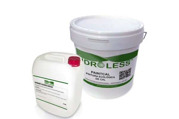 Pack Ahorro Antimoho 25+5: Pintura de Cal 25kg + Detergente Limpiador 5L