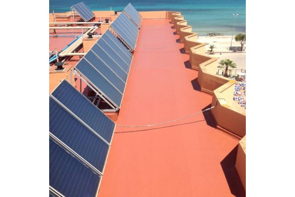 Impermeabilización color teja Mariseal 282W