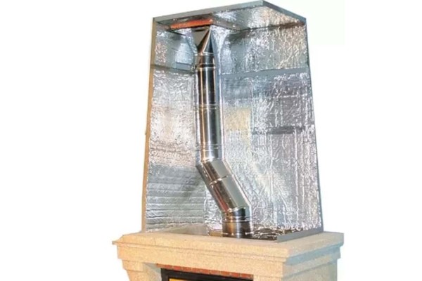 Aislante reflexivo para chimeneas. Soporta altas temperaturas hasta 600ºC. Reforzado con fibra de vidrio