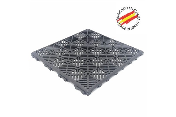 Loseta antihumedad ventilada color gris forja antracita fabricada en España