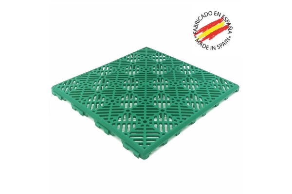 Loseta antihumedad ventilada color verde fabricada en España