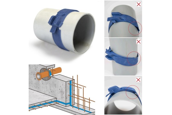 Pulsera hidroexpansiva para tuberías pasantes de PVC