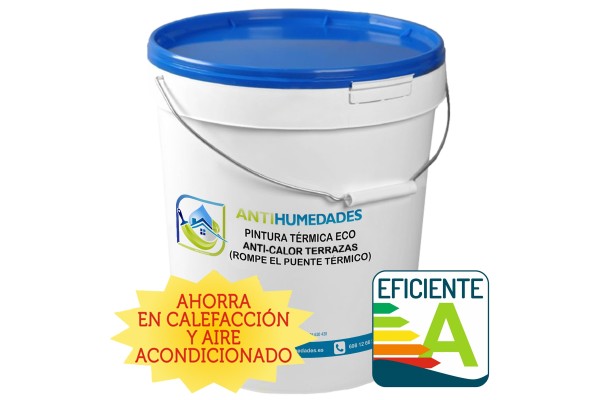 Pintura eficiente térmicamente a base de caucho especial para terrazas