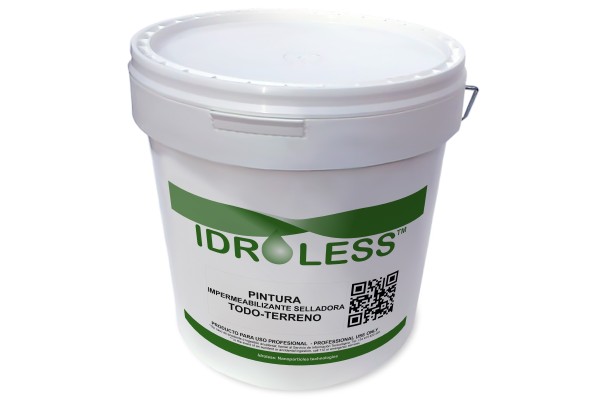 Pintura selladora todoterreno Idroless para múltiples superficies