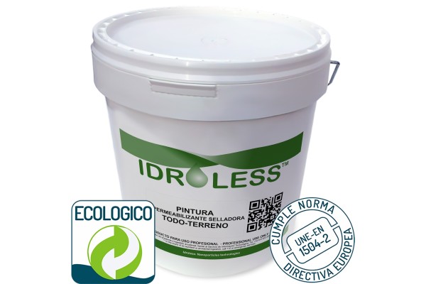 Pintura impermeabilizante selladora todoterreno de Idroless