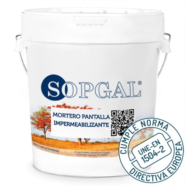 Mortero pantalla impermeable de Sopgal para superficies húmedas