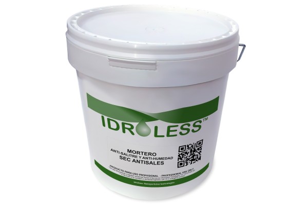 Mortero Sec Antisales Idroless para eflorescencias en paredes