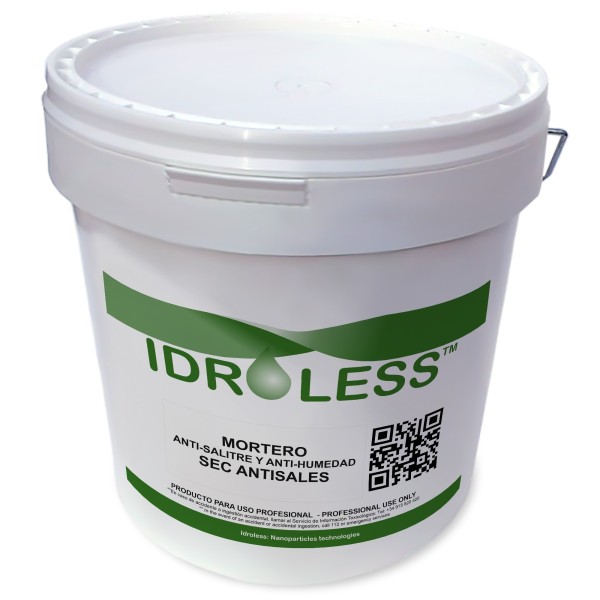 Mortero Sec Antisales Idroless para eflorescencias en paredes