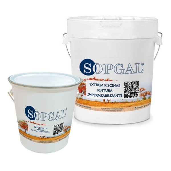 Pack ahorro disolvente y pintura extrem piscinas de Sopgal