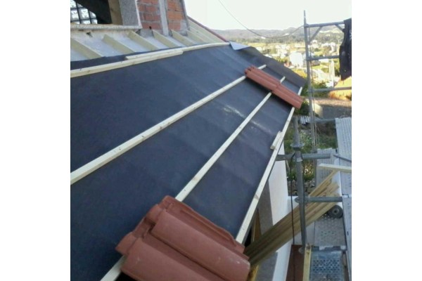 Tela Impermeable aplicada en tejado