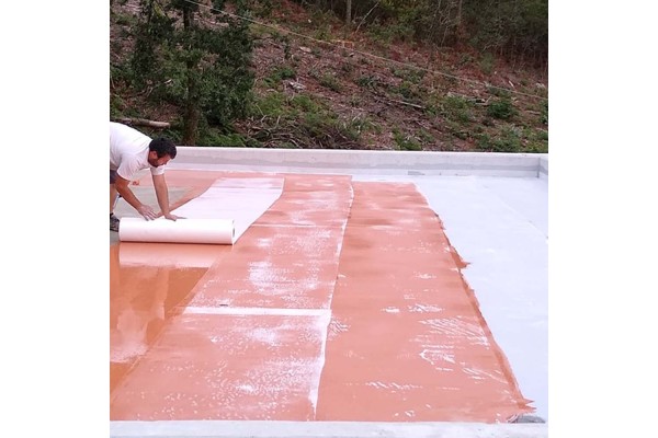 Geotextil Sopgal para impermeabilizaciones con goma líquida