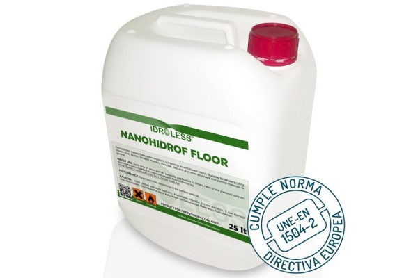 Hidrófugo Nanohidrof Floor de Idroless conforme norma UNE-EN 1504-2