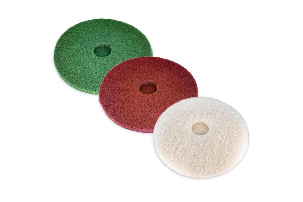 Pads de fibra sintética, rojo, verde y blanco