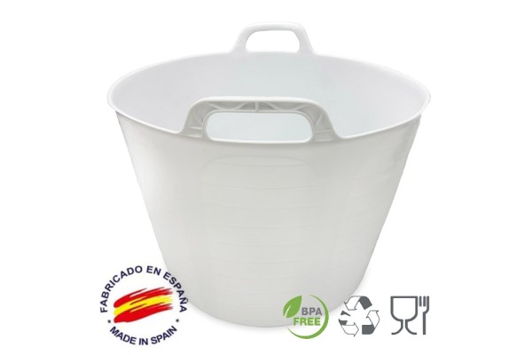 Capazo blanco sin BPAs para uso alimentario