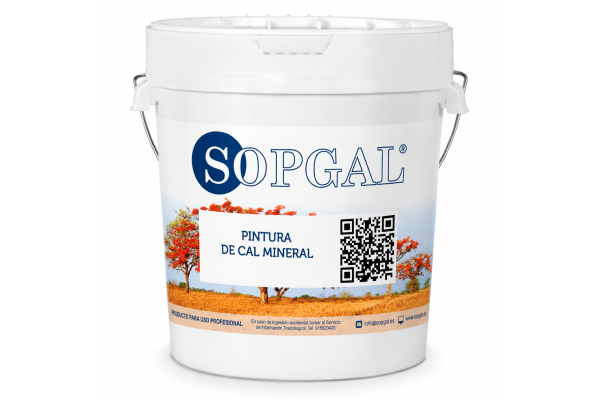 Pintura a base de cal mineral para interiores de Sopgal