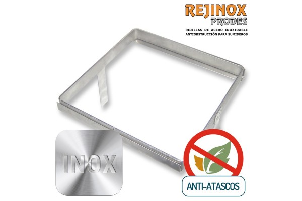 Pack de Marco + Rejilla Piramidal en Acero Inoxidable de Rejinox Prodes