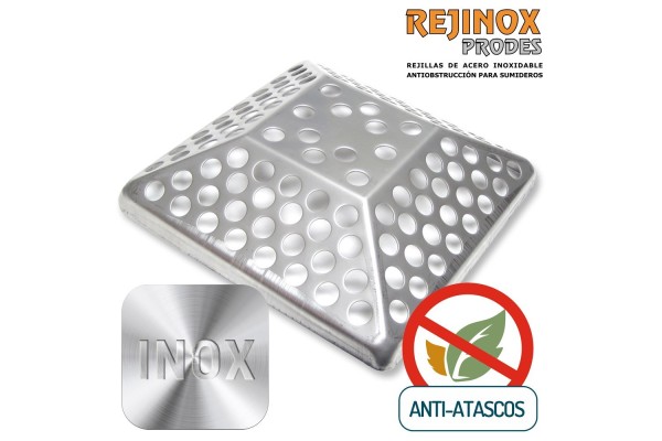 Tapa Piramidal Anti Atascos de Acero Inoxidable de Rejinox