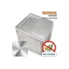 Pack de Marco Paragravillas + Rejilla Plana en Acero Inoxidable 180x188mm.