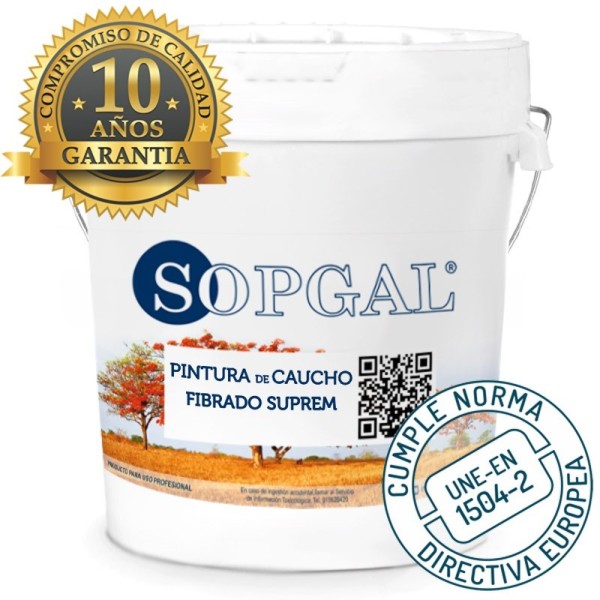 Pintura impermeabilizante de Caucho Suprem Fibrado Orgánico con 10 años de garantía