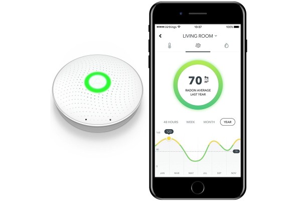 Medidor de radón con APP