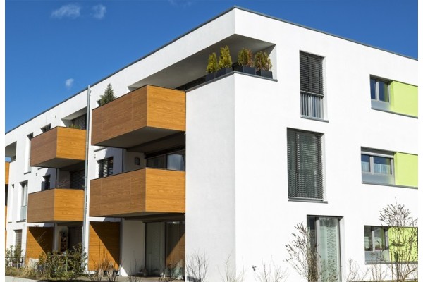 Edificio pintado con Bisophere Premium