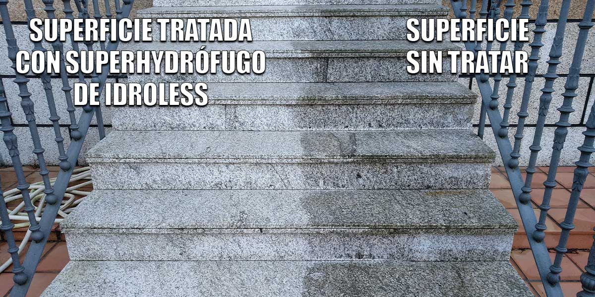 Hidrófugo de Idroless para escaleras de piedra