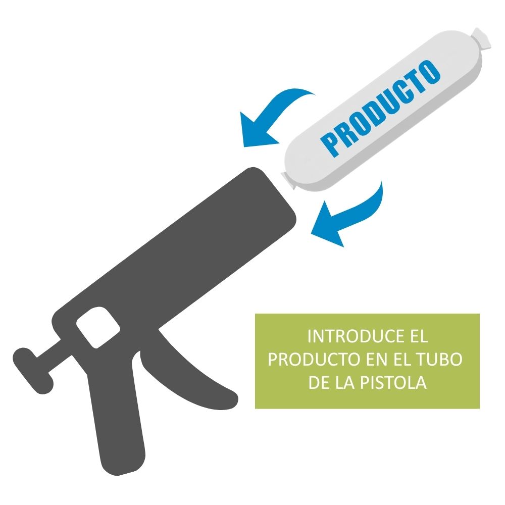 Pistola de calafateo de émbolo cerrado