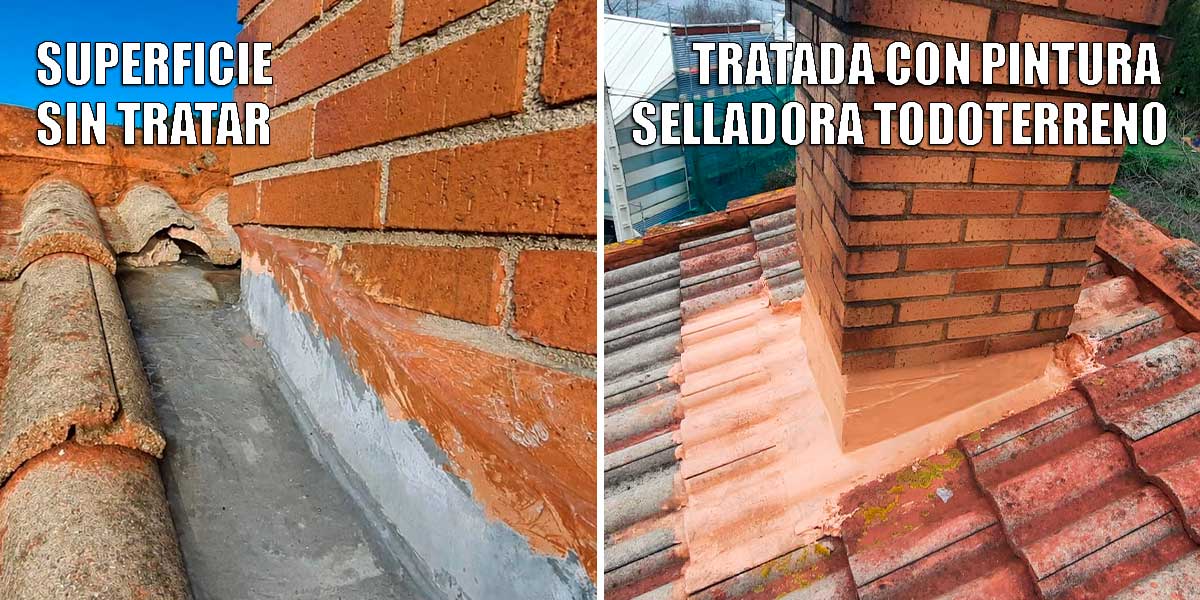 Sellador para filtraciones en tejados