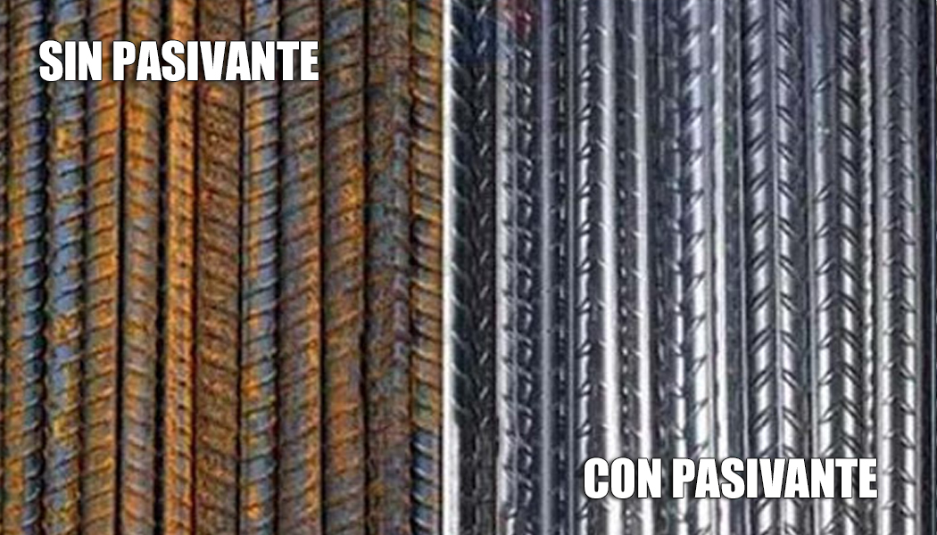 antes y después después de aplicar el convertidor de óxido