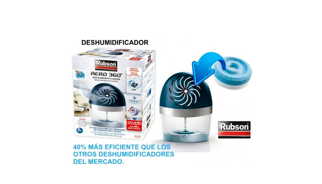 Deshumidificador Aero 360º para eliminar humedades y moho