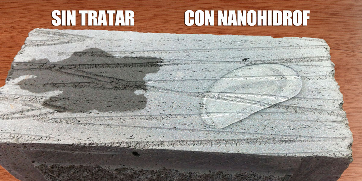 Antes y después de la aplicación de Nanohidrof Floor