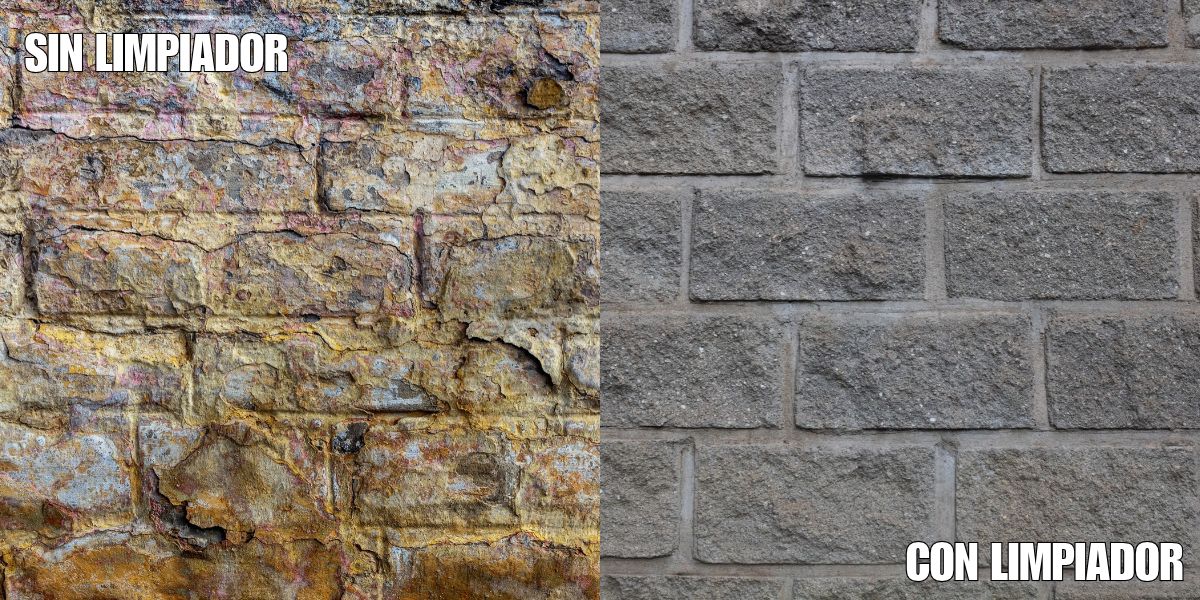 Antes y después de la aplicación del limpiador desoxidante Sopgal